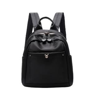 女士双肩小背包小型旅行轻便出游洋气贝壳双肩包通勤黑色双肩背包