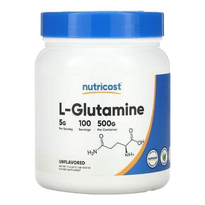 Nutricost谷氨酰胺粉呵护成人肠胃免疫代谢神经系统健康高含量
