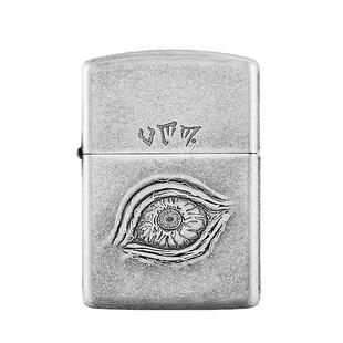 ZIPPO打火机凝视仿古银 官方正版之宝煤油防风情人节个性送男友礼