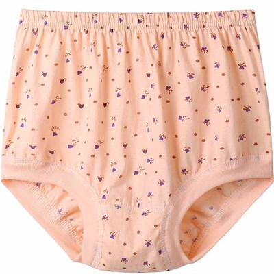 高腰中老年人100%纯棉内裤女