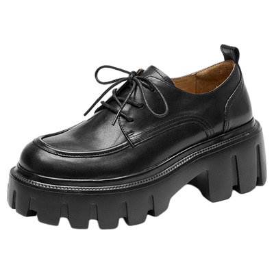 BeauToday厚底小皮鞋英伦风