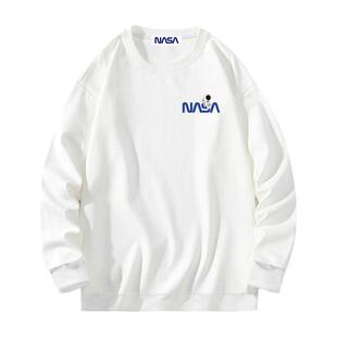 NASA STUSY美式高街2026新款春秋装男款宽松情侣潮牌圆领卫衣