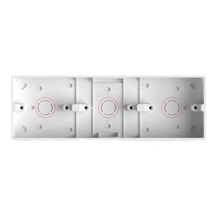 86型通用PVC加厚明盒开关插座面板明装接线盒电工双联三位底盒