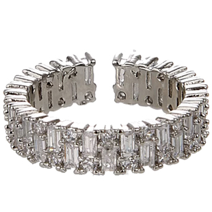 UNBEATEN超闪锆石开口戒指女ins精致轻奢高级小众设计感食指环潮