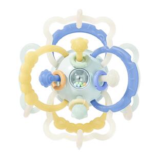 贝肽斯曼哈顿手抓球婴儿硅胶可咬牙胶磨牙0一1岁宝宝早教益智玩具