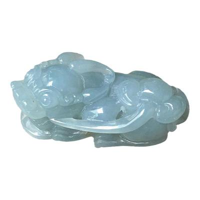 口含如意老坑a货翡翠貔貅挂件