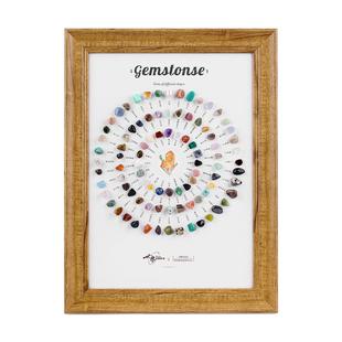 90种天然矿石标本宝石摆件石头消磁石创意相框儿童水晶原石摆台