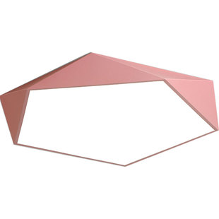 北欧极简简约现代马卡龙灯具超薄彩色卧室儿童房钻石五角形吸顶灯