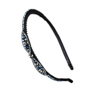 韩国成人蝴蝶结水钻发箍带齿防滑头饰水晶头箍镶钻女压发简约发卡