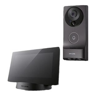 tp-link双摄智能无线可视门铃家用入户门上监控器免打孔带显示屏
