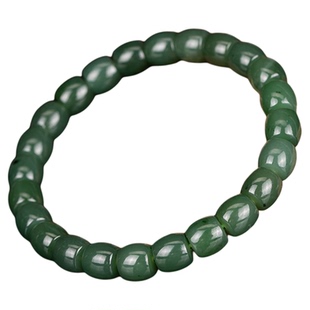 七彩云南天然和田玉碧玉软玉手串玉手链玉珠女款手把件饰品礼物