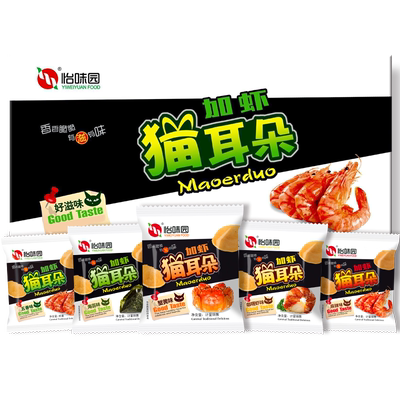 怡味园热卖猫耳朵特产膨化零食