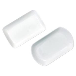 长方形盘子陶瓷肠粉盘包邮创意餐具早餐纯白热菜盘子肠粉碟烧烤盘