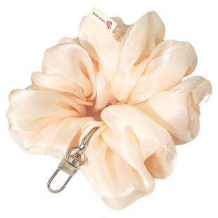 多巴胺大肠发圈挂绳配饰发圈手机链蓝色米黄发圈挂绳低饱和ins风