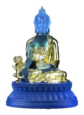 树脂仿琉璃药师佛随身小佛像