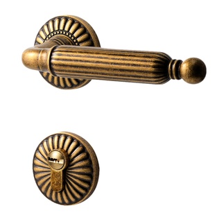 法式卧室门锁室内房间复古门把手古铜色仿古木门锁磁吸静音房门锁