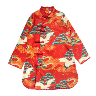 新中式儿童演出服女童旗袍中国风套装男童唐装合唱啦啦队表演服装