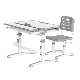 育才启航儿童学习桌椅简约手摇升降调高学生家用作业写字课桌书桌