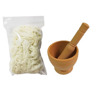 构树皮浆古法造纸术材料包捣臼儿童创意美术手工DIY花草纸皮纸
