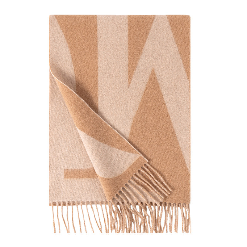 上海故事绵羊毛提花加厚围巾礼盒