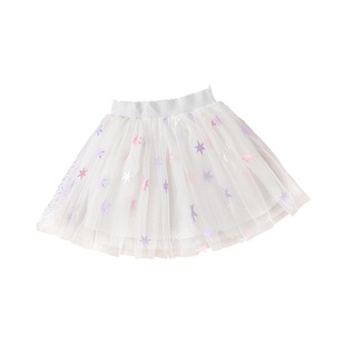女童洋气tutu短裙儿童半身裙夏季白色半裙蓬蓬纱宝宝百搭公主裙子