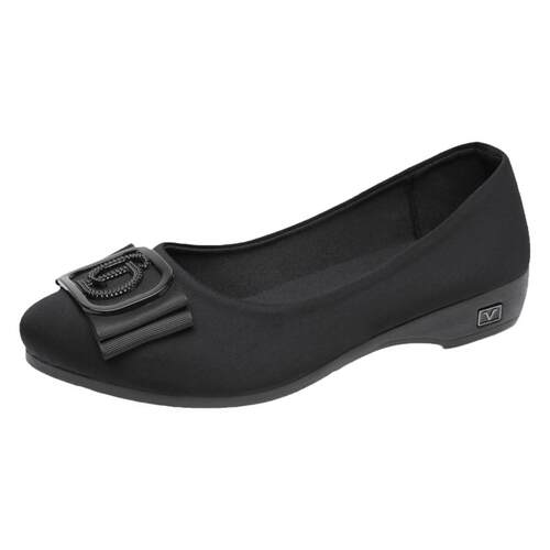 老北京布鞋女鞋黑色酒店工作鞋不累脚软底防滑时尚单鞋浅口上班鞋