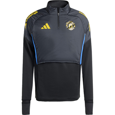 Adidas/阿迪达斯正品2025秋冬款男士长袖训练半拉链上衣KE1238