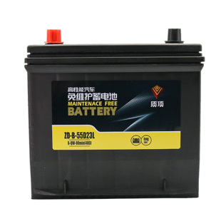 质顶 免维护MF蓄电池60安上门安装以旧换新ZD-B-55D23L电池（R）