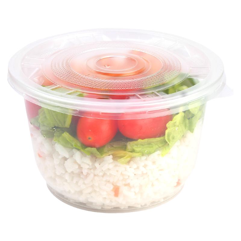 加厚圆形一次性打包盒食品级塑料