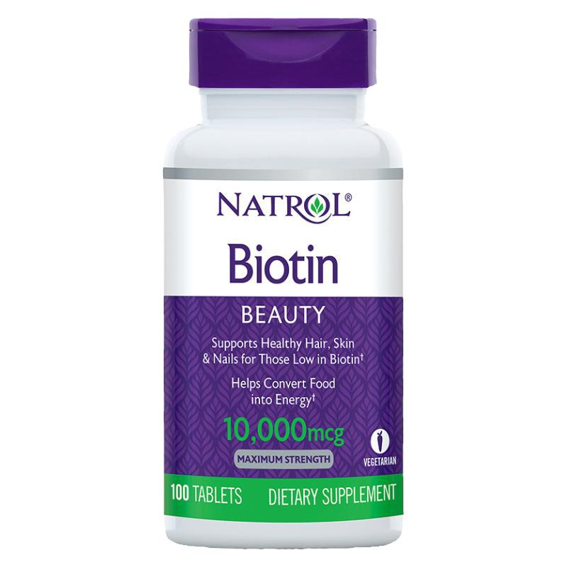 Natrol biotin生物素防脱发B族复合维生素b7生发头发指甲营养胶囊