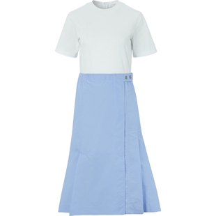 【夏季特惠】3.1 Phillip Lim 春夏女平纹布拼接混纺中长连衣裙