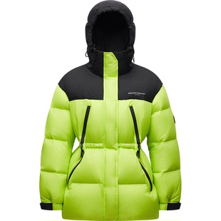 明星同款LINC金羽杰2024年冬季连帽中长款加厚羽绒服女Y24801280