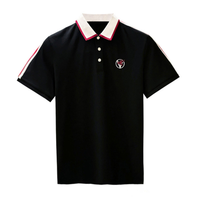 夏季短袖法式奢华拼接翻领polo衫