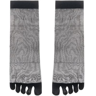 日系哑光曲张超薄五指膝下中筒袜