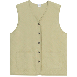 铜牛菱形环提花暖棉家居女马甲 2025秋冬新花色上衣女VS343