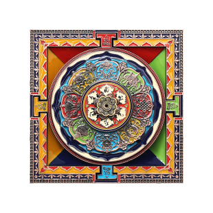 藏式坛城香插香座线香底座香炉家用室内熏香藏香底座檀香香盘摆件