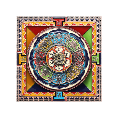 青沉藏式坛城香炉藏香香插底座