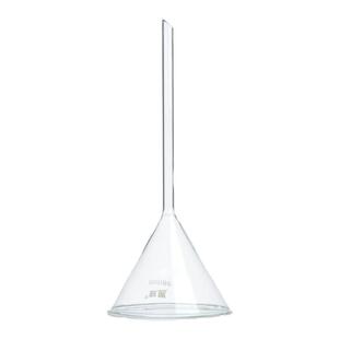 湘玻实验室玻璃漏斗长颈短颈75mm高硼硅三角玻璃漏斗大口径加料