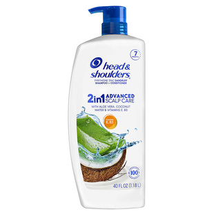 美国直邮 HEAD&SHOULDERS海飞丝洗护2合1去油蓬松进口洗发水1.18L