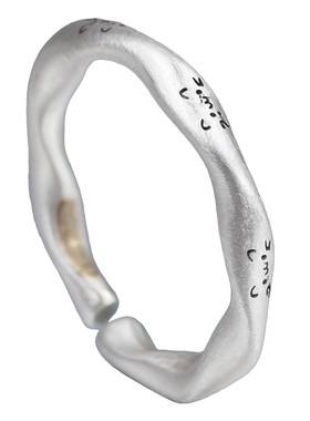 吴越老银铺足银999俏喵戒指女款