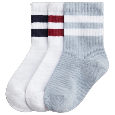 HM童装男婴女婴袜子3双装2025年秋季新款柔软舒适可爱短袜1248021