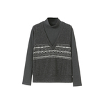 李子木先生半高领保暖打底衫女冬季百搭磨毛加绒假两件上衣针织衫