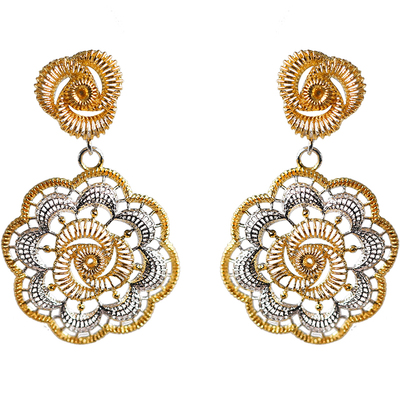 五月蔷薇丨重工纯银蕾丝耳坠