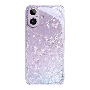 适用苹果16手机壳iphone15promax保护套14新款12的13外壳14pro后plus高级感xsmax女Air玻璃17带挂绳蝴蝶银链