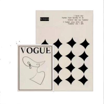 VOGUE北欧艺术小众挂画卧室ins摆画服装店海报时尚线条装饰画