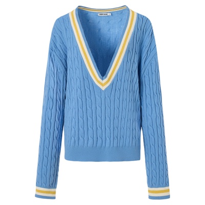 LEDIMWANGV领毛衣蓝色春季新款