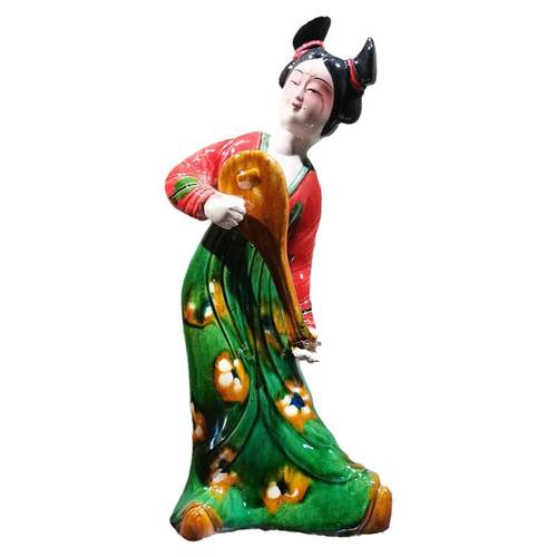 唐宫夜宴唐三彩人物仕女胖妞高水旺七乐女俑陶瓷艺术收藏商务礼品_虎窝淘
