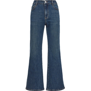 Vero Moda牛仔裤2025冬季新款含棉烫钻时尚百搭微喇裤325432023