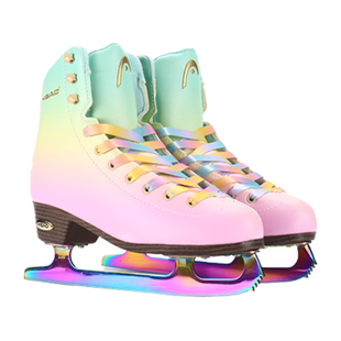 HEAD海德彩色儿童花样冰刀鞋 初学者专业冰鞋冰刀女生真冰溜冰鞋