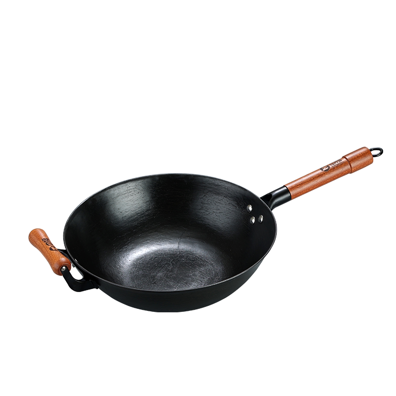 中福铁锅古法龟纹铸铁锅老式生铁锅无涂层燃气电磁炉通用陆川铁锅